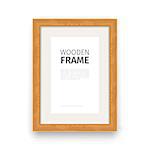 Wooden rectangle frame natural. Used pattern brushes included in Brushes panel. Clipping paths included.