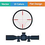 Flat design icon of scope in ui colors. Vector illustration.