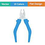 Flat design icon of pliers in ui colors. Vector illustration.