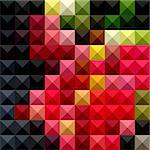 Low polygon style illustration of amaranth red abstract geometric background.
