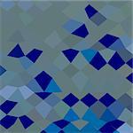 Low polygon style illustration of a blue pigment abstract geometric background.