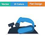 Flat design icon of electric planer in ui colors. Vector illustration.