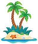 Tropical island theme image 1 - eps10 vector illustration.