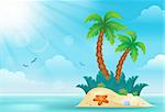 Tropical island theme image 2 - eps10 vector illustration.