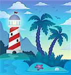 Tropical island theme image 5 - eps10 vector illustration.