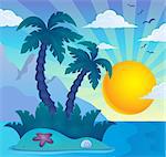 Tropical island theme image 6 - eps10 vector illustration.