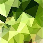 Low polygon style illustration of electric lime green abstract geometric background.
