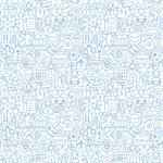 Thin Line Law Attorney and Justice White Seamless Pattern. Vector Website Design and Seamless Background in Trendy Modern Outline Style. Lawyer and Crime.