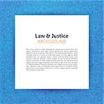 Paper Template over Law and Justice Line Art Background. Vector Illustration of Piece of Paper over Attorney Lawyer and Crime Outline Modern Design.