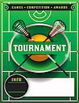 A lacrosse tournament flyer template. Vector EPS 10 available. EPS type has been converted to outlines.