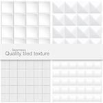 Seamless modern vector patterns. White and Gray 3d texture.