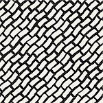 Vector Seamless Black And White Hand Drawn Diagonal Rectangles Pattern. Abstract Geometric Background Design