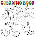 Coloring book dinosaur theme 2 - eps10 vector illustration.