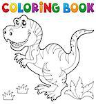 Coloring book dinosaur theme 5 - eps10 vector illustration.