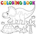 Coloring book dinosaur topic 3 - eps10 vector illustration.