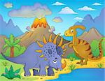 Dinosaur topic image 8 - eps10 vector illustration.