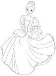 Cinderella flees the ball coloring page