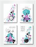 Vector brochure flat design templates, abstract book and flyer cover