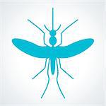 Silhouette of mosquito aedes. Mosquito sign and icon. Zika virus and malaria Outbreak and Travel Alert infographics.