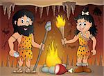 Cave people theme image 1 - eps10 vector illustration.