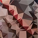 Low polygon style illustration of a bulgarian rose brown abstract geometric background.