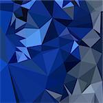 Low polygon style illustration of a catalina blue abstract geometric background.