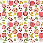 Floral Seamless Pattern With Roses, Can Be Used For Wallpaper, Web Page Background, Greeting Card, Fabric Print