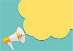 Megaphone with Speech Bubble Vector Illustration EPS10