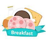 Best Breakfast Icon Background in Modern Flat Style Vector Illustration EPS10