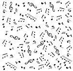vector illustration of a musical note background
