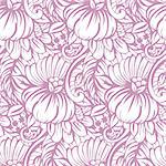 Seamless pattern - monochrome flower background. Vector illustration.