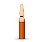 Transparent ampoule with substance. Vector Illustration. EPS10