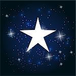 Night Star Sky Vector Illustration Background. EPS10