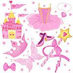 Set of Princess Ballerina accessories