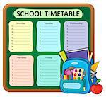 Weekly school timetable composition 5 - eps10 vector illustration.
