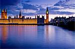 Houses of Parliament lit up at night