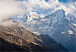 Snowy mountains overlooking valley