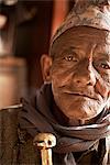 Portrait of senior man, Thamel, Kathmandu, Nepal