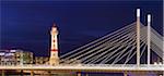 Sweden, Skane, Malmo, City buildings at night