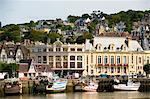 France, Normandy, the city of Trouville seen from the river