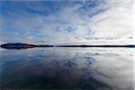 Cloudy Sky Reflected in Lake Walchensee, Kochel am See, Upper Bavaria, Bavaria, Germany