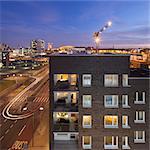 Sweden, Skane, Malmo, Vastra Hamnen, City at night