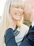 Sweden, Groom kissing bride's cheek