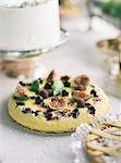 Italy, Sweet cake with figs and berries