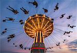 Sweden, Stockholm, Djurgarden, Grona Lund, Low angle view of amusement ride