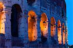 Italy, Rome, View of Colloseum at night