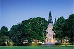 Sweden, Stockholm, View of park and museum