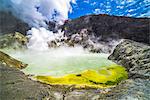 Acid Crater Lake, White Island Volcano, an active volcano in the Bay of Plenty, North Island, New Zealand, Pacific