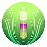Vector illustration and icon. Green swamp magic potion
