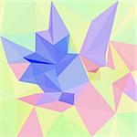 Background with Abstract Low Poly Polygonal Geometrical Pattern. Vector